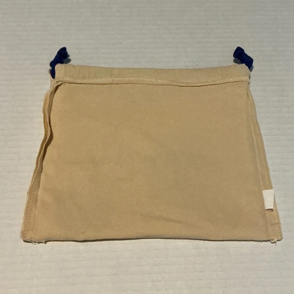 Authentic Louis Vuitton Cream empty bag with Blue Accents